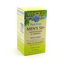 Whole Eart & Sea Men's 50+ Multivitamin & Mineral Natural Factors 60 Tabs
