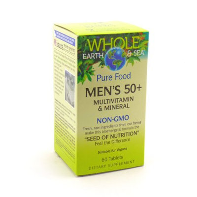 Whole Eart & Sea Men's 50+ Multivitamin & Mineral Natural Factors 60 Tabs