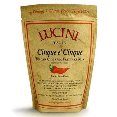 Lucini Italia Tuscan Fiery Chili Cinque E' Cinque, 250-Gram Pouches (Pack of 4)