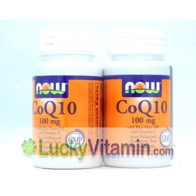 CoQ10 100 mg w/Vitamin E Twinpack Now Foods 2-50's Softgel