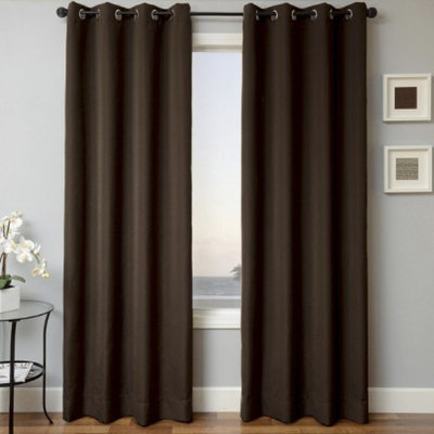 Sunbrella Grommet Window Panels - Bay Brown (52x84