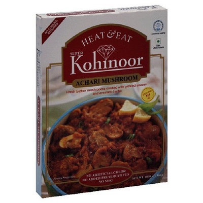 Kohinoor Heat & Eat Curries, Achari Mushroom, 10.5-Ounce Boxes (Pack of 10)