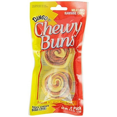 Dingo Chewy Buns Rawhide Rolls, 2-Count (P-23866)