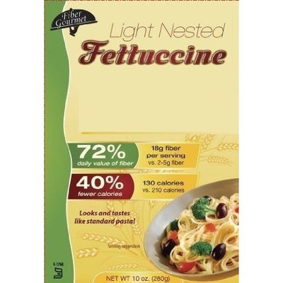 FiberGourmet Light Nested Fettuccine, Classic Flavor, 10-Ounce Boxes (Pack of 6)