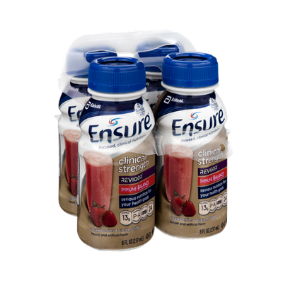 Ensure Clinical Strength Revigor Strawberries & Cream Shake - 4 PK