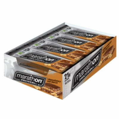Marathon Protein Bar, Chocolatey Nut Burst, 12 ea