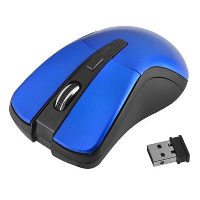 Insten INSTEN Blue 2.4G Cordless 6 Keys Wireless Optical Mouse For Computer Laptop Desktop PC