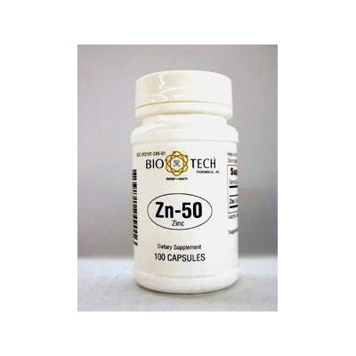 Zn-50 Zinc Gluconate 50 mg 100 caps by Bio-Tech