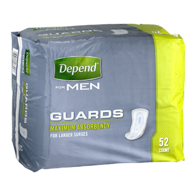 Depend For Men Maximum Absorbency Guards - 52 CT