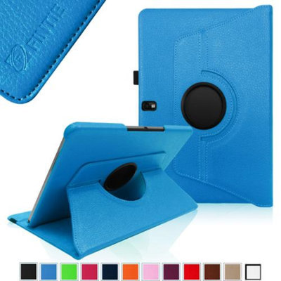 Fintie Vegan Leather 360 Degree Rotating Case Cover for Samsung Galaxy Note 10.1 2014 Edition Android Tablet, Blue