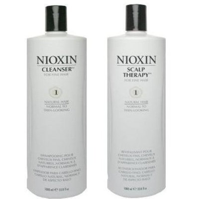 Nioxin® Nioxin System 1 Cleanser & Scalp Therapy Duo Set for Normal to Thin-looking Hair 33.8 oz (1 Liter)