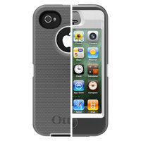 Otterbox Defender Cell Phone Case for iPhone4/4S - White/Gray (77-