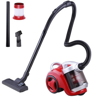 Yescomusa Oem Bagless Canister vacuum Cleaner 3L 1300W Multi Floor Cleaner Home Bedroom Red