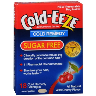 Cold-Eeze Lozenge, Sugar Free, Cherry, 18 ea