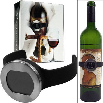 Trademark Global Wine Bottle Thermometer w/ Digital Display - Home