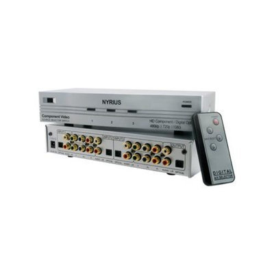 Nyrius SW201 HD Component Video Digital Audio Optical Toslink 3 Input Selector Switch