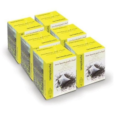Two Leaves and a Bud Organic Tamayokucha Green Tea, Tea Bags, 15-Count Boxes (Pack of 6)