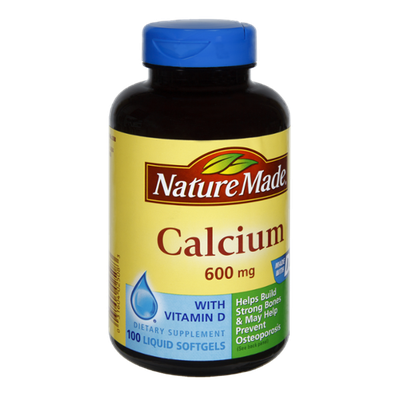 Nature Made Calcium 600mg Dietary Supplement Softgels - 100 CT