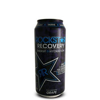 16 Pack - Rockstar Recovery Energy + Hydration - Grape - 16oz.