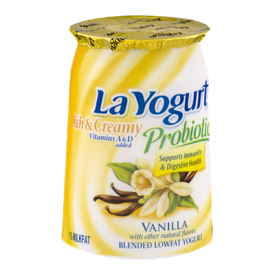 La Yogurt Probiotic Rich & Creamy Lowfat Yogurt Vanilla