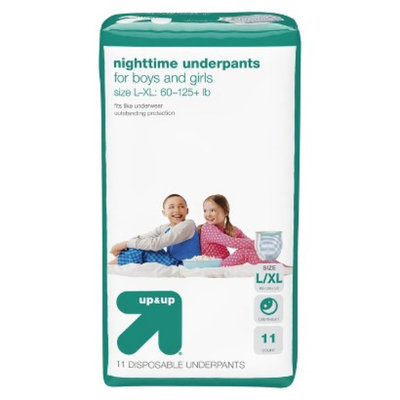 up & up Nighttime Underpants for Boys and Girls Size L/XL 11 ct