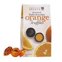 Harvest Sweets Dark Chocolate Truffles, Orange, 2.6-Ounce (Pack of 6)