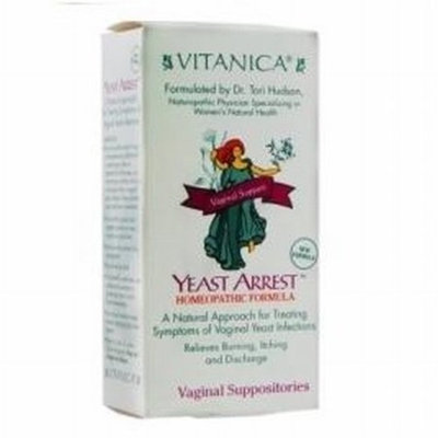 Vitanica Yeast Arrest , homeopathic Formula, 28 Vaginal Suppositories