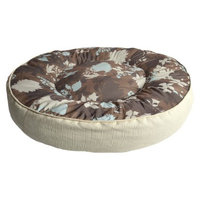 Boots & Barkley XXL Round Mattress - Flower Silhouette Brown