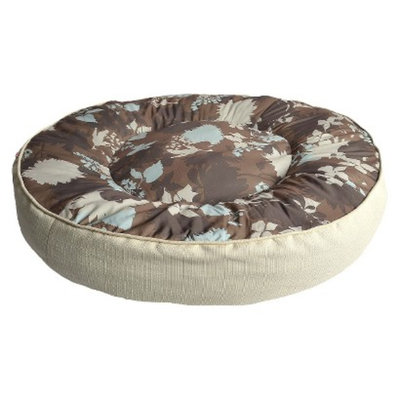 Boots & Barkley XXL Round Mattress - Flower Silhouette Brown