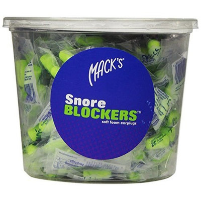 Macks Snore BLOCKERS Soft Foam Ear Plugs, 100 Pair Tub