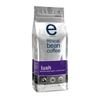 Ethical Bean Coffee Company Lush - Medium Dark Roast, Whole Bean, 12-Ounce Bags (Pack of 2)