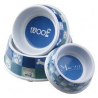 Ethical Pet Products (Spot) DSO6854 Designer Woof Plastic No-Tip Dog Dish, 6-Inch, Blue