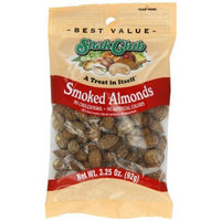 Snak Club Almonds, Smoked, 3.25 Ounce (Pack of 6)