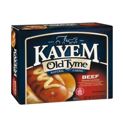 Kayem Old Tyme Natural Casing Frankfurters Beef