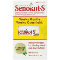 Purdue Products L.P. Senokot-S Natural Vegetable Laxative Ingredient Plus Stool Softener, Tablets, 60 tablets