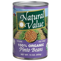 Natural Value Organic Pinto Beans, 15 Ounce Cans (Pack of 12)