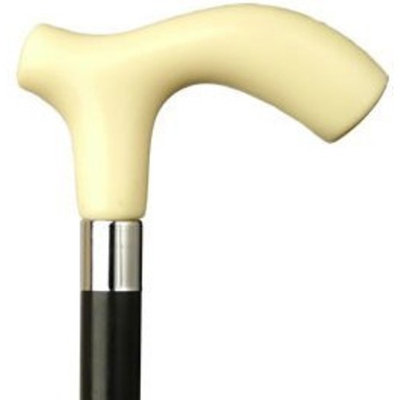 Harvy Men Extra Thick Derby Cane Black Shaft Ivory Handle -Affordable Gift! Item #HAR-9120238