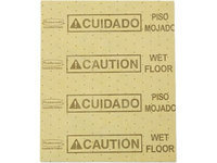 Rubbermaid Commercial RCP4252YEL Over-the-Spill Pads Polypropylene Caution Wet F