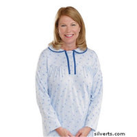 Silvert's Silverts 262010102 Hospital & Home Health Care Night Gown for Womens Blue - 3XL