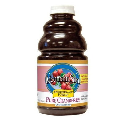 Mountain Sun Antioxidant Power, Pure Cranberry, Unsweetened, 32-Ounce Bottles (Pack of 3)