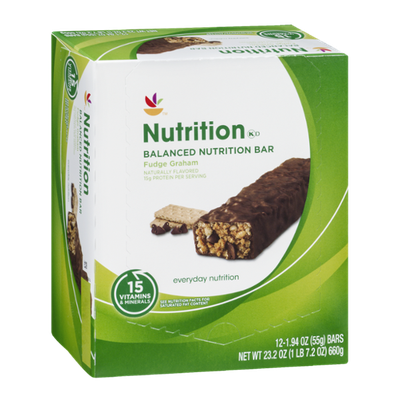 Ahold Nutrition Bar Fudge Graham - 12 CT