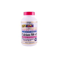 21st Century Vitamins 21st Century Calcium 500mg Plus Vitamin D Tablets - 400 Ea