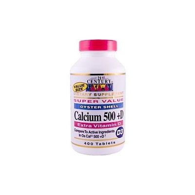 21st Century Vitamins 21st Century Calcium 500mg Plus Vitamin D Tablets - 400 Ea