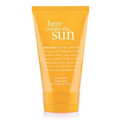 philosophy here comes the sun age-defense golden glow self-tanner for body