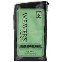 Weaver's Coffee Tea Weaver's Coffee, Decaf Organic Blend Ground Coffee, Full-bodied Malt & Caramel Overtones, 12-Ounce Bags (Pack of 2)