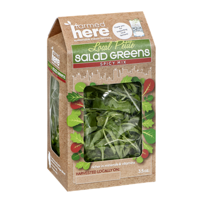 FarmedHere Local Petite Salad Greens Spicy Mix