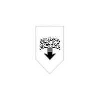 Ahi Happy Meter Screen Print Bandana White Small