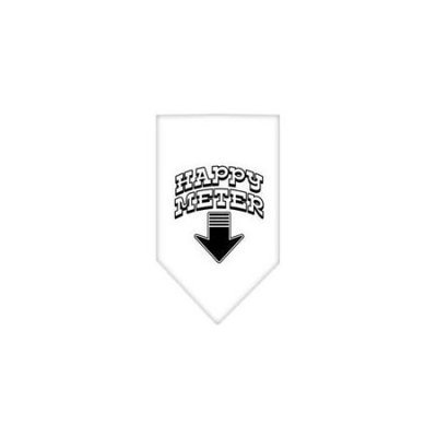 Ahi Happy Meter Screen Print Bandana White Small