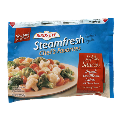 Birds Eye Steamfresh Chef's Favorites Lightly Sauced Broccoli, Cauliflower, Carrots With Cheese Sauce