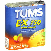 Tums E-X 750 Assorted Fruit Antacid/Calcium Supplement